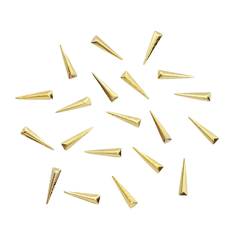 Daily Charme Nail Supply Long Skinny Triangle Studs / Gold
