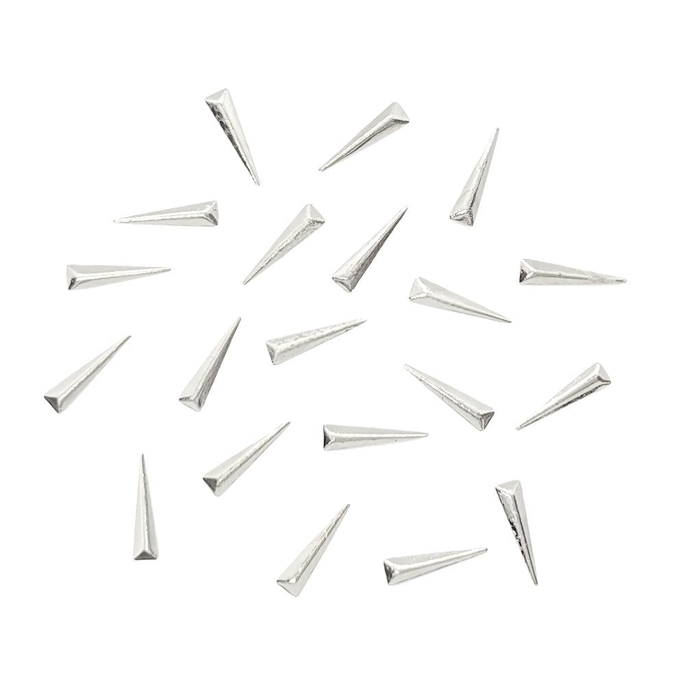 Daily Charme Nail Supply Long Skinny Triangle Studs / Silver