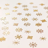 Daily Charme Nail Art Supply Sparkling Snowflake Stud / Gold