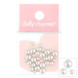 Daily Charme Nail Art | Metallic Round Beads / Silver 