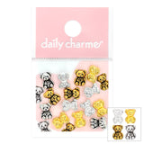 Daily Charme Nail Art | Vintage Teddy Bear Mix for Valentine's Day Nails Gold Silver
