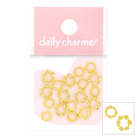 Daily Charme Nail Art | Gold Spiral Ring Mix Nail Charms