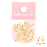 Daily Charme Nail Art | Gold Buckle & Knot Nail Jewelry Mix