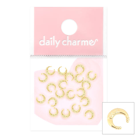 Daily Charme Nail Art | Gold Ancient Crescent Moon Charms