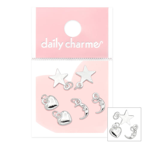 Daily Charme Nail Art | Celestial Dangles Mix / Silver