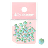 Nail Art Decor | Dreamy Bubbles Iridescent Flatback Beads / Green