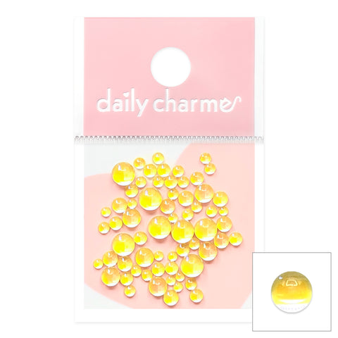 Nail Art Decor | Dreamy Bubbles Iridescent Flatback Beads / Yellow