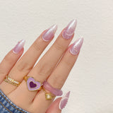 Nail Art Decor | Pastel Rainbow Mini Flatback Pearls Mix Y2K Swirl Nail Design Iridescent Purple