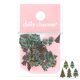 Holiday Soft Paper Glitter / Christmas Trees Nail Art Design