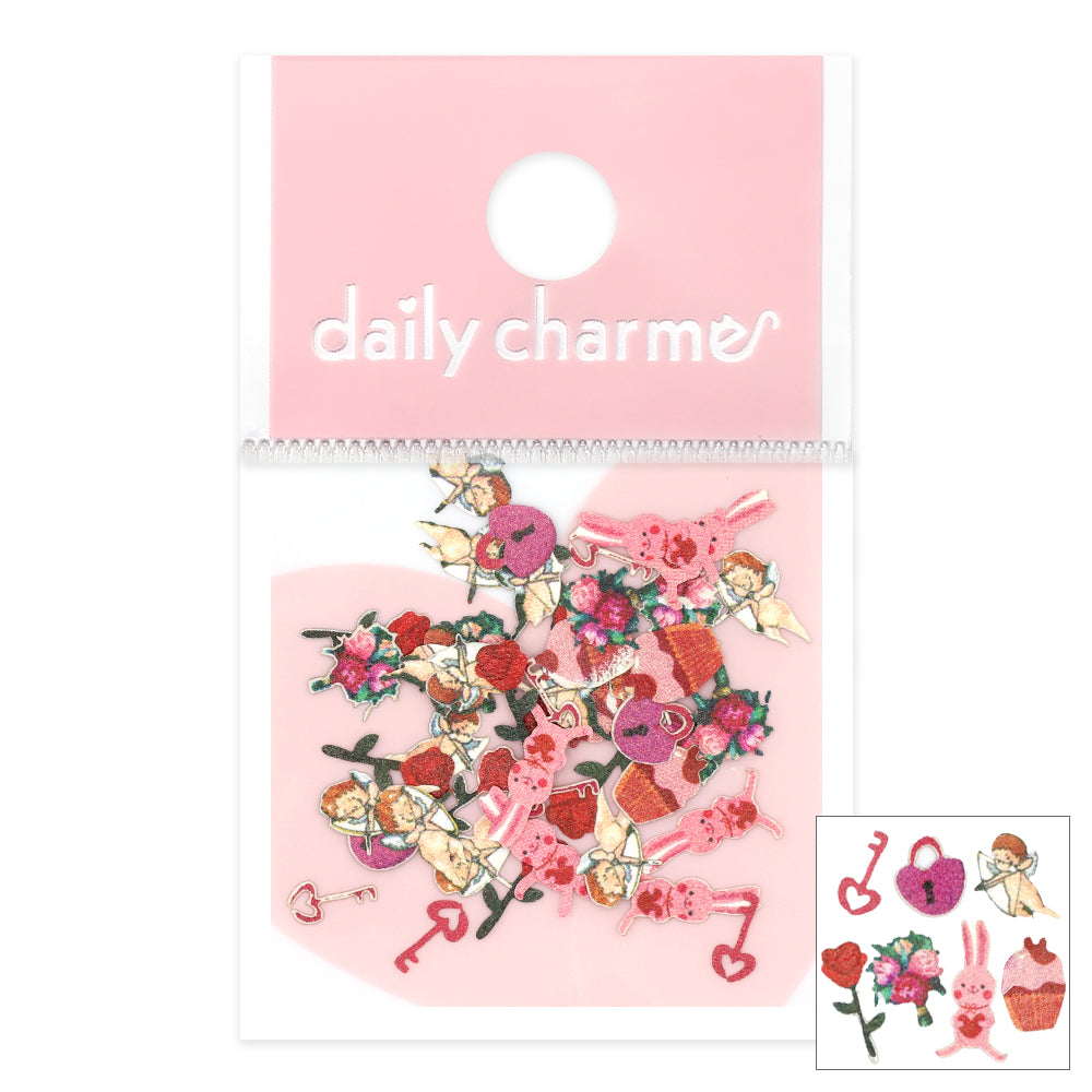 Daily Charme Valentine Soft Paper Glitter / Be My Cupid Vday Nails