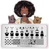 Daily Charme Nail Stamping Plate Moyou London Best Friends 05 - Puppy Love