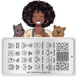 Daily Charme Nail Stamping Plate Moyou London Best Friends 08 - Dog Illustrations 1