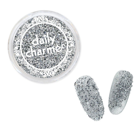 Charme Crystal Sparkle Pixie Metallic Silver Lining Crystalpixie Nail