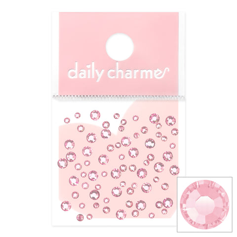Charme Crystal Round Flatback Rhinestone / Light Rose Pink Nail Art Decor