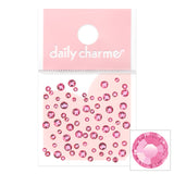 Charme Crystal Round Flatback Rhinestone / Rose Pink Nail Art