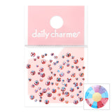 Charme Crystal Round Flatback Rhinestone / Rose AB Pink Nail Art Design