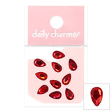 Charme Crystal Pear Flatback Rhinestone / Light Siam Red Nail Decor