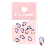 Charme Crystal Pear Flatback Rhinestone / Smokey Lilac Shimmer