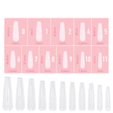Charme Gel Extension Tips / Coffin Ballerina Extra Long / Clear Gel Nail