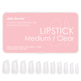 Charme Gel Extension Tips / Lipstick / Medium / Clear Nail Design