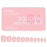 Natural Nail Charme Gel Extension Tips / Squoval / Extra Short / Blush