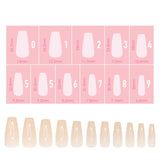 Charme Gel Extension Tips / Coffin / Medium / Ivory Nail French Ballerina