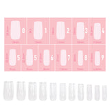 Charme Gel Extension Tips / Square / Medium / Clear Nail Chips Size Chart