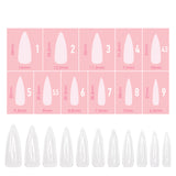 Charme Gel Extension Tips / Stiletto / Long / Clear Nail Chips X Gel Size Chart