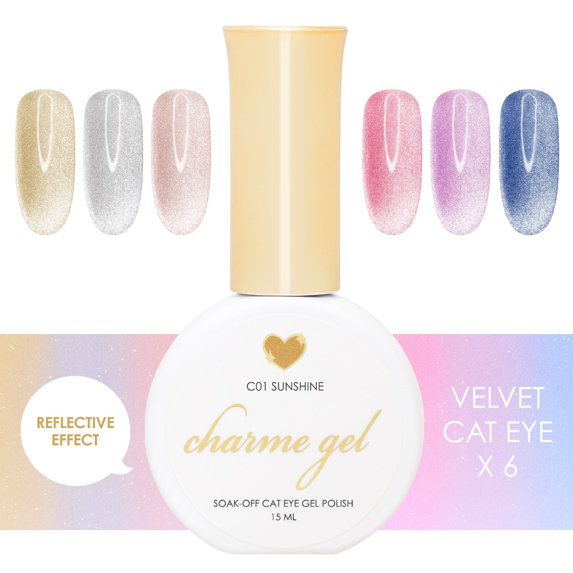 Charme Gel Velvet Cat Eye Collection / 6 Colors
