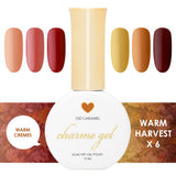 Charme Gel Warm Harvest Collection / 6 Colors Red Orange Yellow Autumn