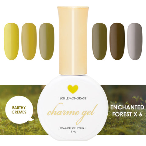 Charme Gel Enchanted Forest Collection / 6 Colors Yellow Green Brown