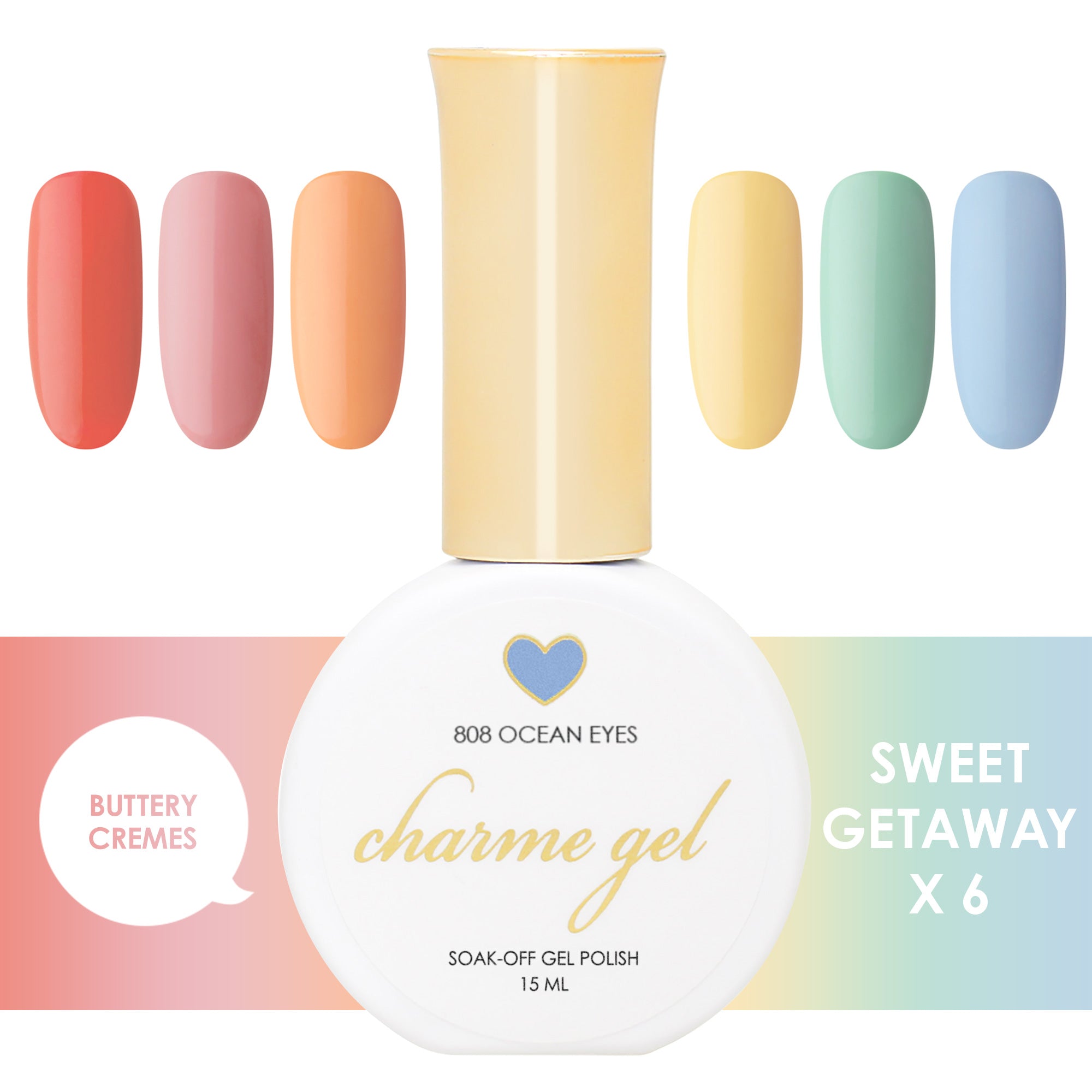Charme Gel Sweet Getaway Collection / 6 Colors