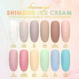 Charme Gel Shimmer Ice Cream Collection / 12 Colors Pink Yellow Turquoise Sand Coffee