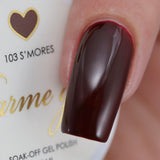Charme Gel / 103 S'mores Dark Chocolate Brown Nail Polish