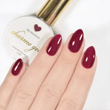 Charme Gel Polish / 402 Delicious Dark Red Burgundy Nails