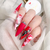 Charme Gel Polish / 404 Cherry Lips Cool Red Nails