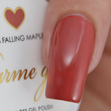 Charme Gel / 406 Falling Maple Brick Oven Muted Red Autumn Nail Polish
