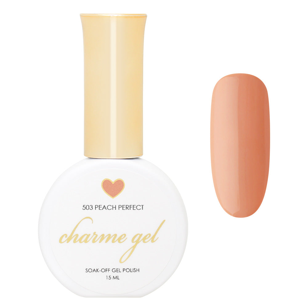 Charme Gel / 503 Peach Perfect Orange Soft Summer Nail Polish