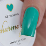 Charme Gel Polish / 703 Glamping Glamorous Green