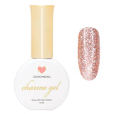 Charme Gel / Glitter G03 Bombshell Pink Rose Gold Gel Nail Bottle Color