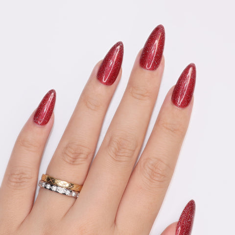 Charme Gel / Twinkle Flash G18 Queen of Hearts Red Reflective Nail Polish