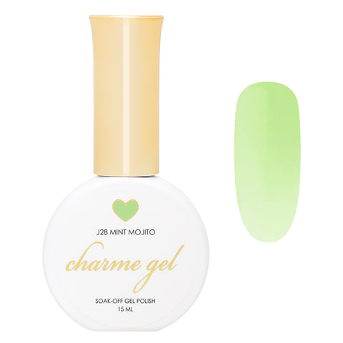 Charme Gel / Jelly J28 Mint Mojito Avocado Green Sheer Nail Polish 2022 New Color