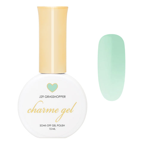 Charme Gel / Jelly J29 Grasshopper Mint Pastel Green Sheer Nail Polish Fresh Trendy