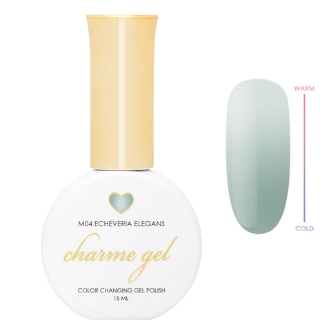 Charme Gel / Color Changing M04 Echeveria Elegans Thermal Green Pastel Nail Polish