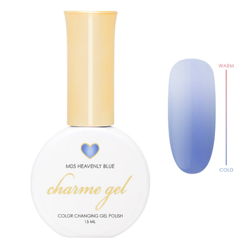 Charme Gel / Color Changing M05 Heavenly Blue Periwinkle Nail Polish Pastel Thermal