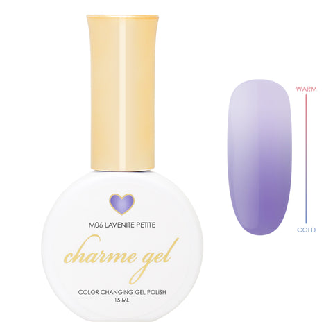 Charme Gel / Color Changing M06 Lavenite Petite Lavender Purple Nail Polish Thermal