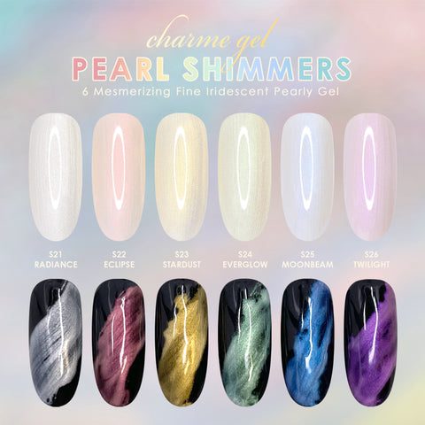 Charme Gel / Pearl Shimmer S25 Moonbeam Blue Iridescent Nail Polish Color Fall Winter 2022