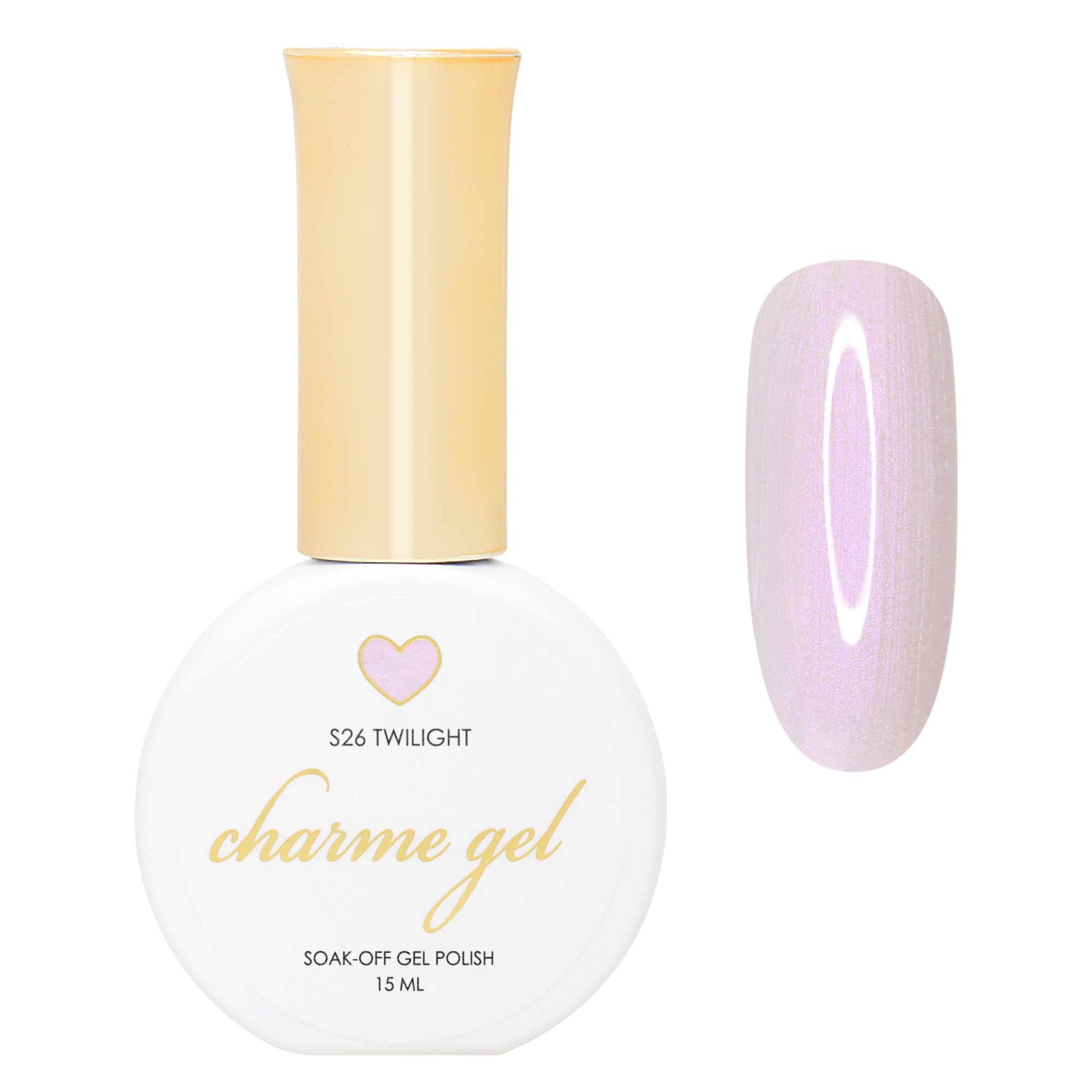 Charme Gel / Pearl Shimmer S26 Twilight Purple Iridescent Glazed Nail Polish Fall Winter 2022