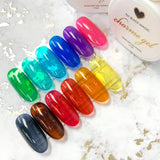 Charme Gel / Tinted Glass T02 Old Fashioned Sheer Transparent Brown Amber Tortoiseshell Nail Art