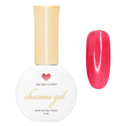 Charme Gel / Tinted Glass T03 Very Cherry Transparent Sheer Ruby Red